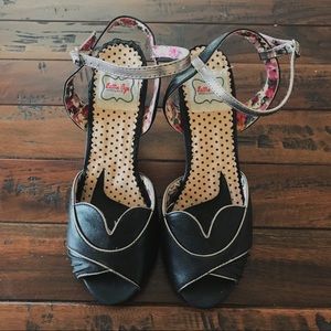 Bettie Page Peep Toe Heels
